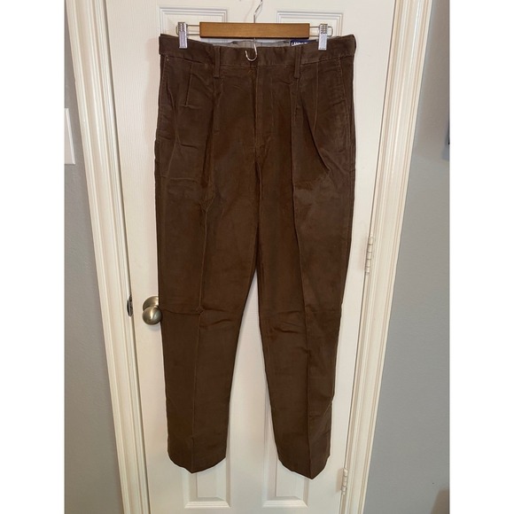 Lands' End Other - Lands End Mens 32 x 32 Pleated Stretch Fine‎ Wale Corduroy Trouser Brown